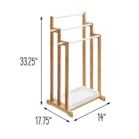 Honey-Can-Do Bamboo 3-Tier Freestanding Towel Rack