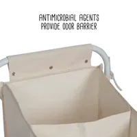 Honey-Can-Do Natural Folding And Rolling Accordion Triple Laundry Sorter