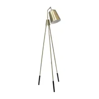 Tripod Antique Brass Metal Floor Lamp