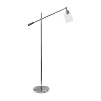 Lalia Home Swing Arm Floor Lamp with Clear Glass Cylindrical Shade