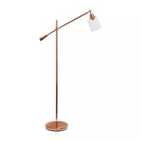 Lalia Home Swing Arm Floor Lamp with Clear Glass Cylindrical Shade