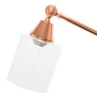 Lalia Home Swing Arm Floor Lamp with Clear Glass Cylindrical Shade
