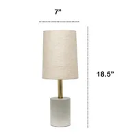 All the Rages Lalia Home Antique Brass With Linen Shade Floor Lamp