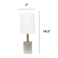 All the Rages Lalia Home Antique Brass With Linen Shade Floor Lamp