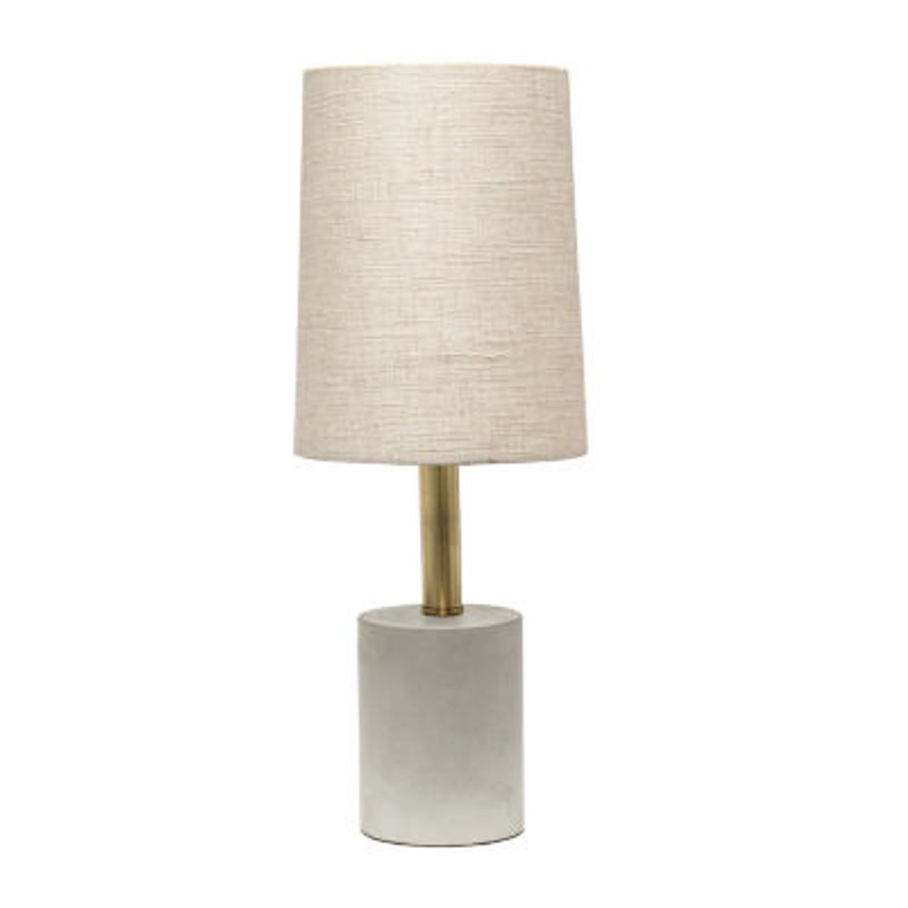 All the Rages Lalia Home Antique Brass With Linen Shade Floor Lamp