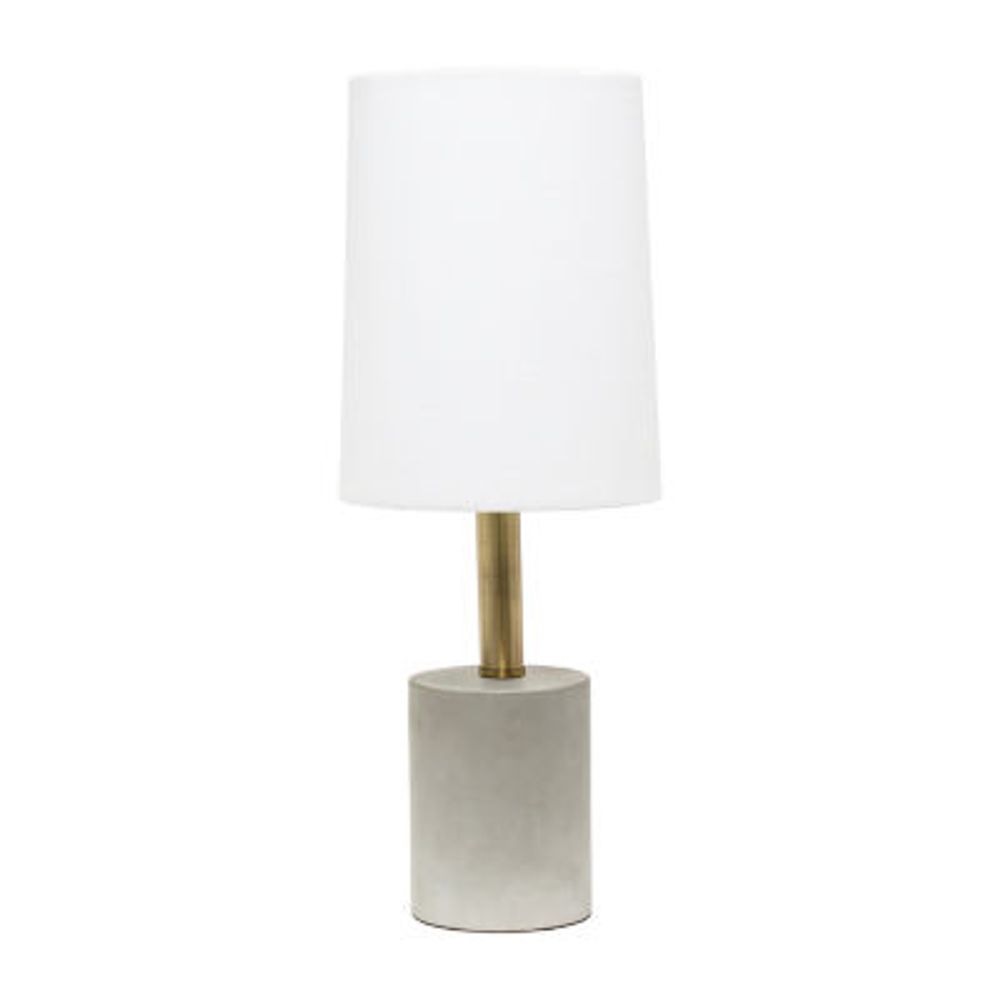 All the Rages Lalia Home Antique Brass With Linen Shade Floor Lamp