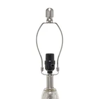 Lalia Home Glass Dollop With White Fabric Shade Table Lamp