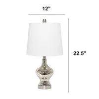 All the Rages Lalia Home Paseo With White Fabric Shade Table Lamp