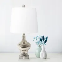 All the Rages Lalia Home Paseo With White Fabric Shade Table Lamp