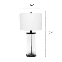 All the Rages Lalia Home Entrapped With White Fabric Shade Table Lamp