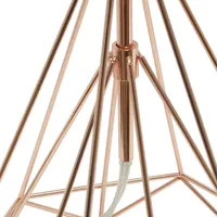 Lalia Home Geometric Wired Table Lamp with Fabric Shade