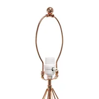 Lalia Home Geometric Wired Table Lamp with Fabric Shade