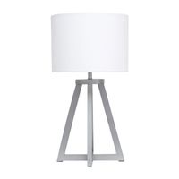 Simple Designs Interlocked Triangular Wood Table Lamp