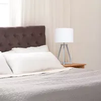 Simple Designs Interlocked Triangular Wood Table Lamp
