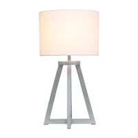 Simple Designs Interlocked Triangular Wood Table Lamp