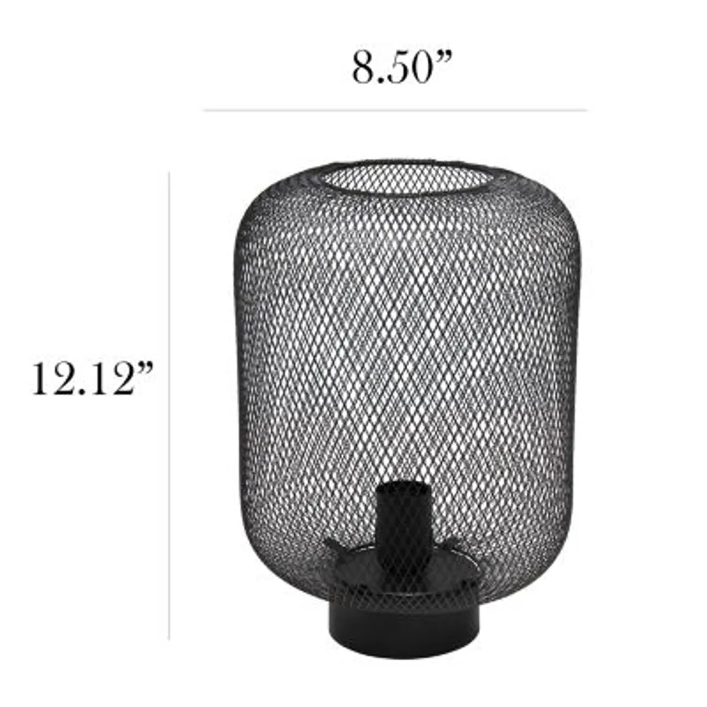 All the Rages Simple Designs Mesh Industrial Table Lamp