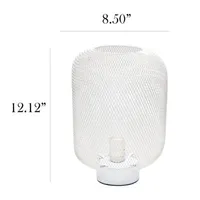 All the Rages Simple Designs Mesh Industrial Table Lamp