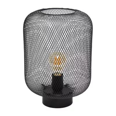 All the Rages Simple Designs Mesh Industrial Metal Table Lamp