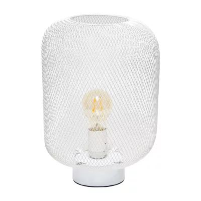 All the Rages Simple Designs Mesh Industrial Table Lamp