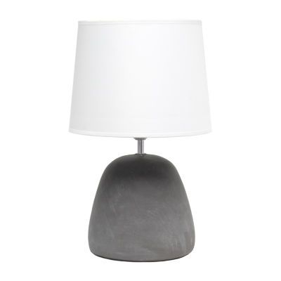 All the Rages Simple Designs Round Black Table Lamp