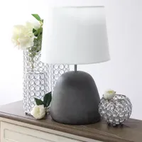 All the Rages Simple Designs Round Black Table Lamp