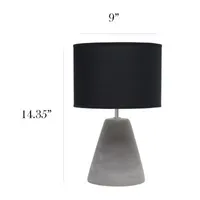 All the Rages Simple Designs Pinnacle Black Table Lamp