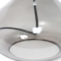 Simple Designs Glass Raindrop Table Lamp with Fabric Shade