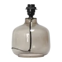 Simple Designs Glass Table Lamp with Fabric Shade