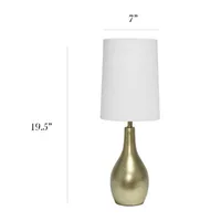 Simple Designs 1 Light Tear Drop Table Lamp