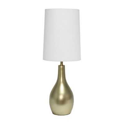 Simple Designs 1 Light Tear Drop Table Lamp