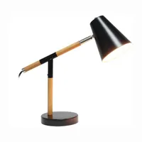 All the Rages Simple Designs Matte Finish And Wooden Pivot Desk Lamp