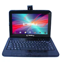 10.1" Quad Core 2GB RAM 32GB Storage Android 12 Tablet with Black Crocodile Style Leather Keyboard"