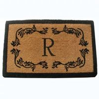 Grape Leaf Monogram Rectangular Doormat