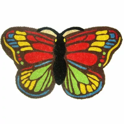 Colorful Butterfly Rectangular Doormat - 18"X30"