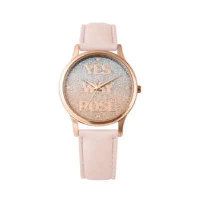 Mixit Glitter Dial Womens Pink Strap Watch Pts2726rgpk