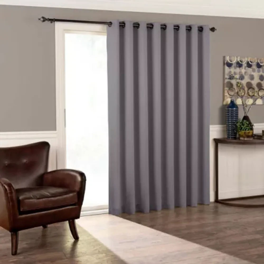 Eclipse Tricia Patio Door Grommet Top Light-Filtering Single Curtain Panel