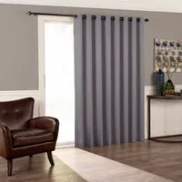Eclipse Tricia Patio Door Grommet Top Light-Filtering Single Curtain Panel