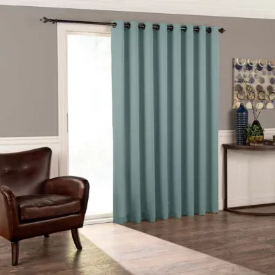 Eclipse Tricia Patio Door Grommet Top Light-Filtering Single Curtain Panel