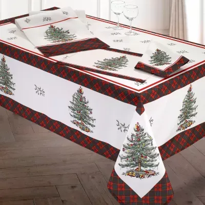 Spode Christmas Tree Tartan Tablecloth