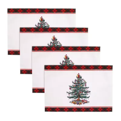 Spode Christmas Tree Tartan 4-pc. Placemat