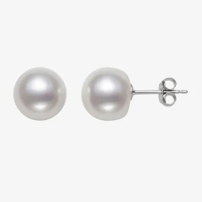 Limited Time Special!! Cultured Freshwater Pearl Sterling Silver 9mm Ball Stud Earrings