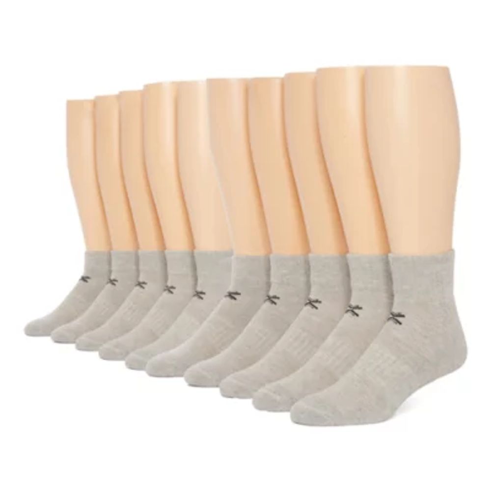 Xersion Quick Dry 10 Pair Quarter Ankle Socks Mens