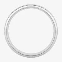 Mens 6mm Sterling Silver Wedding Band