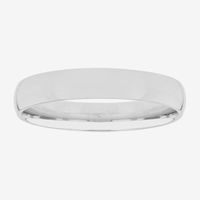 4mm Silver Domed Mens Wedding Ring