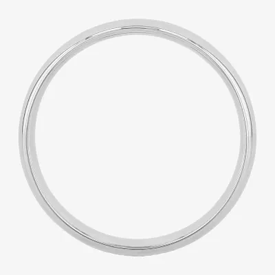 6mm Silver Domed Mens Wedding Ring