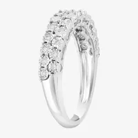 Effy  Double Row 1/4 CT. T.W. Natural White Diamond Sterling Silver Band