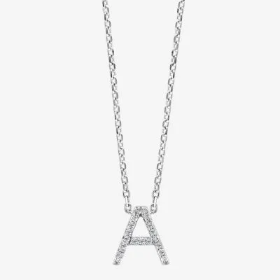 Effy Diamond Initial Pendant Necklace Sterling Silver