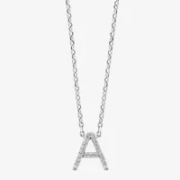 Effy Diamond Initial Pendant Necklace Sterling Silver