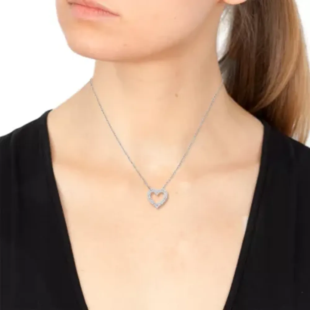 Balissima Silver Diamond Heart Pendant, .15 TCW – effyjewelry.com