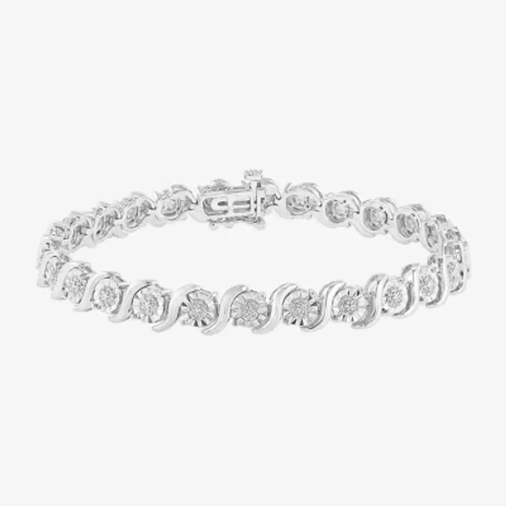 Effy 1/2 CT. T.W. Mined Diamond Sterling Silver 7 Inch Tennis Bracelet